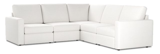 Citymod White Fabric Small Two-arm Sectional