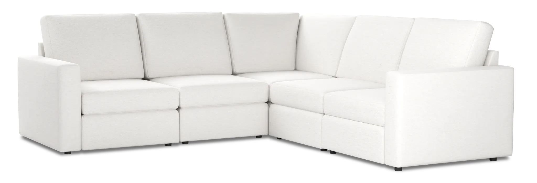 Citymod White Fabric Small Two-arm Sectional