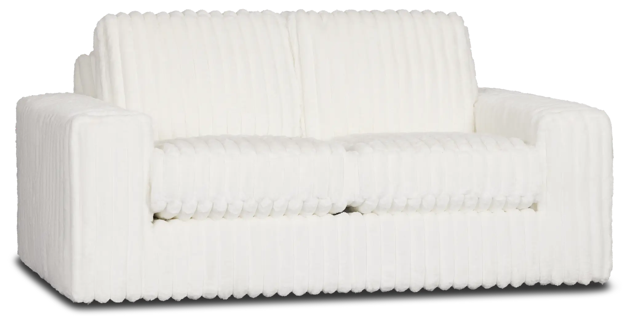 Teddy White Fabric Loveseat Teddy White Fabric Loveseat