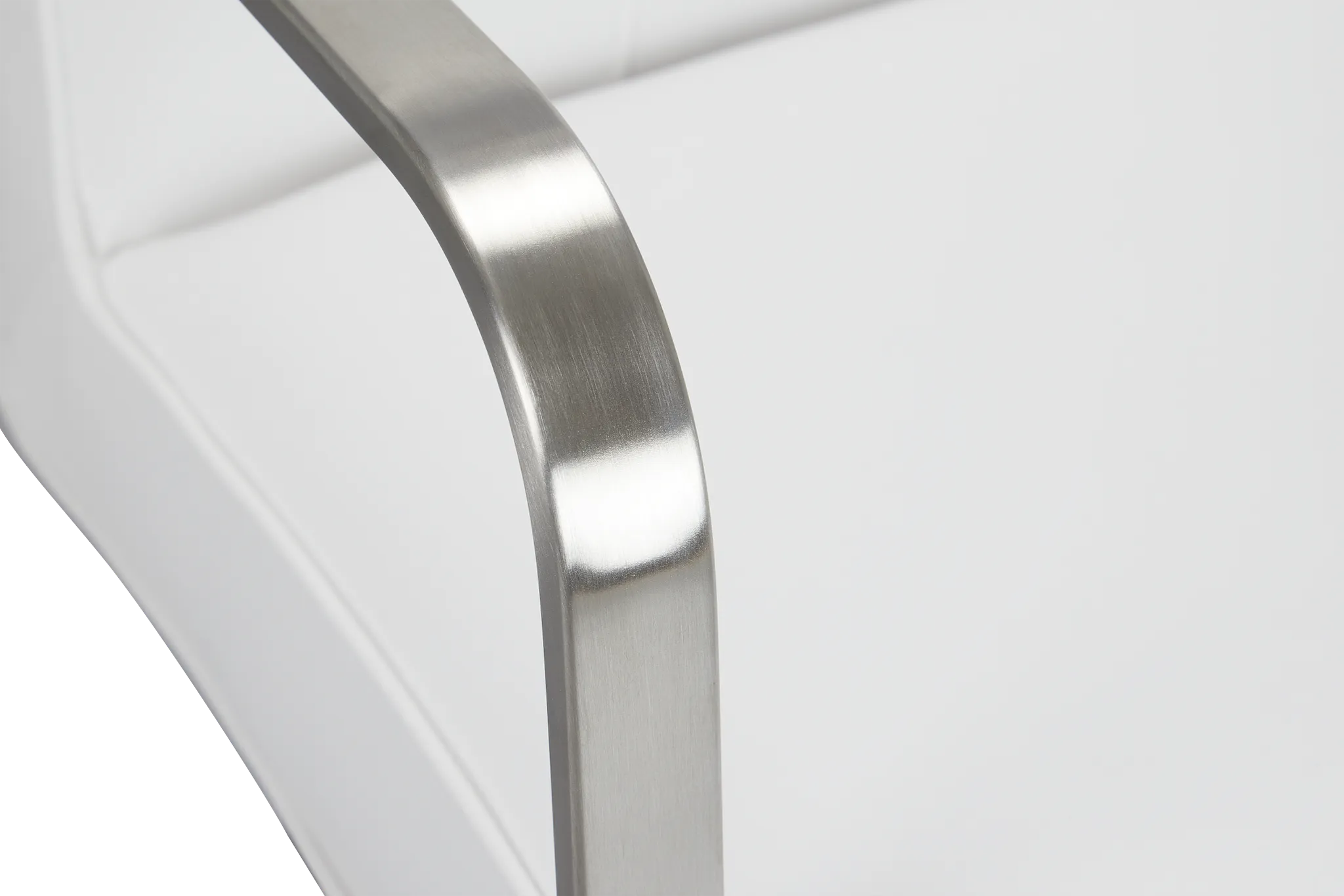 Haven White Chrome Upholstered Desk Chair