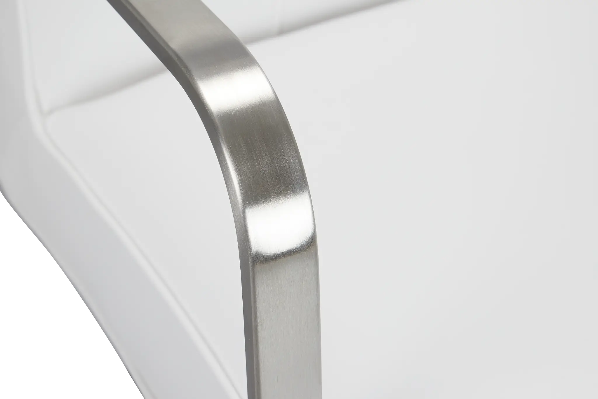 Haven White Chrome Upholstered Desk Chair Haven White Chrome Upholstered Desk Chair