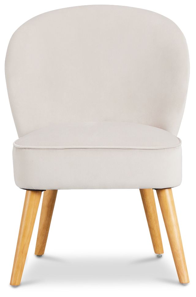 Kate Light Gray Velvet Accent Chair