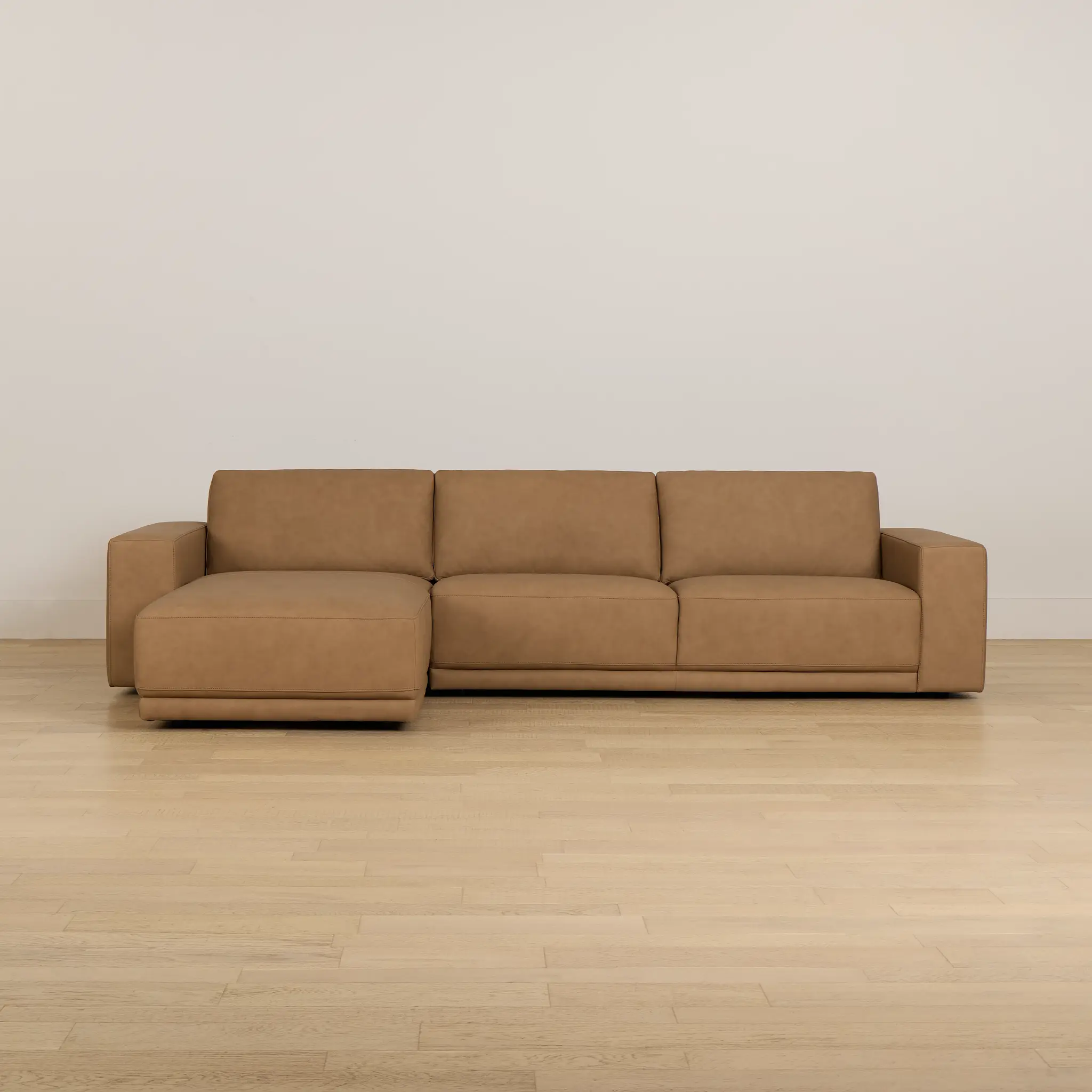 Kellan Light Brown Leather Left Chaise Sectional Kellan Light Brown Leather Left Chaise Sectional