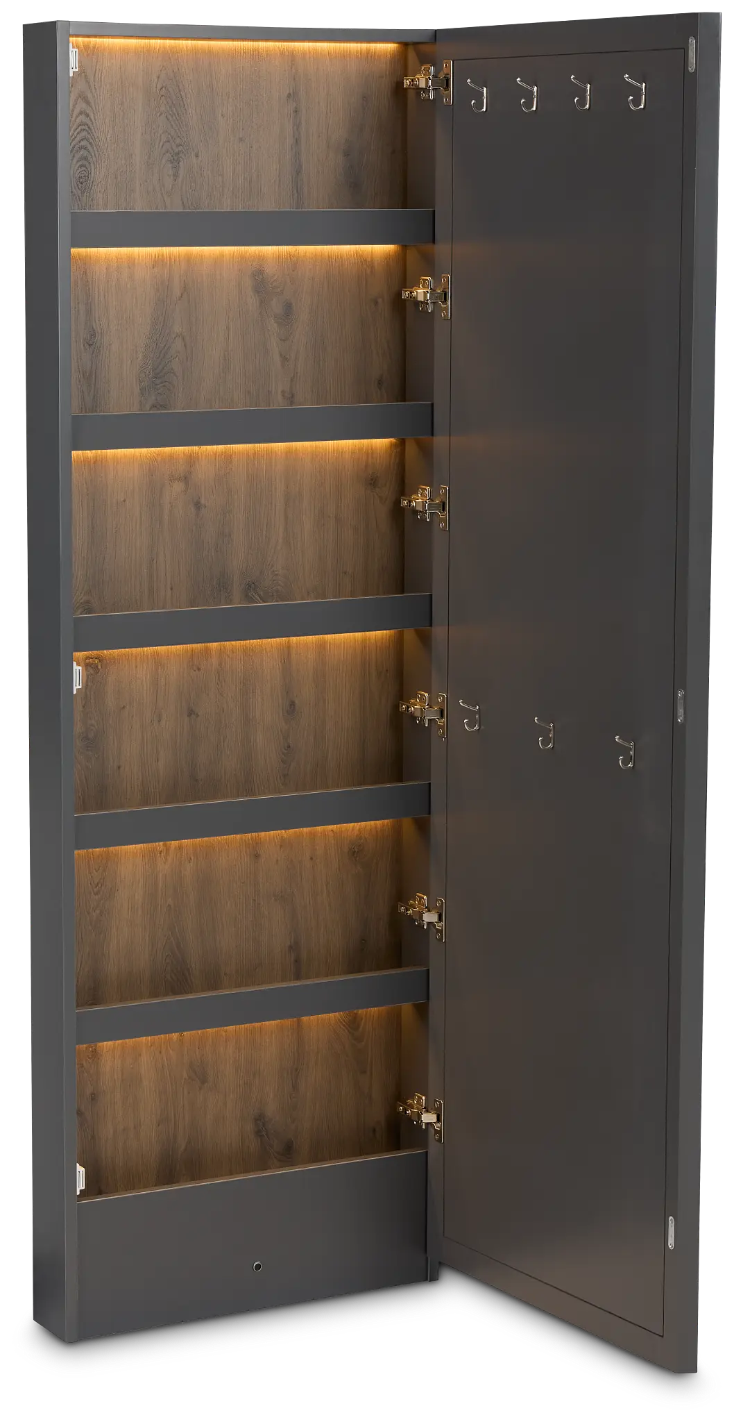 Brasilia Gray Storage Floor Mirror Brasilia Gray Storage Floor Mirror