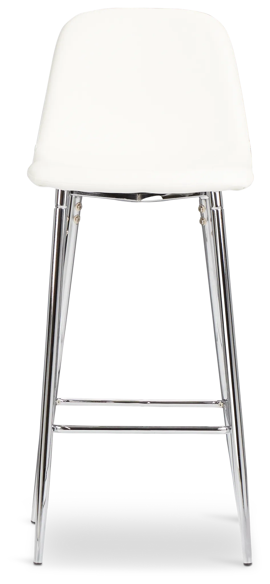 Havana Whitemicro Upholstered 30" Barstool W/ Chrome Legs