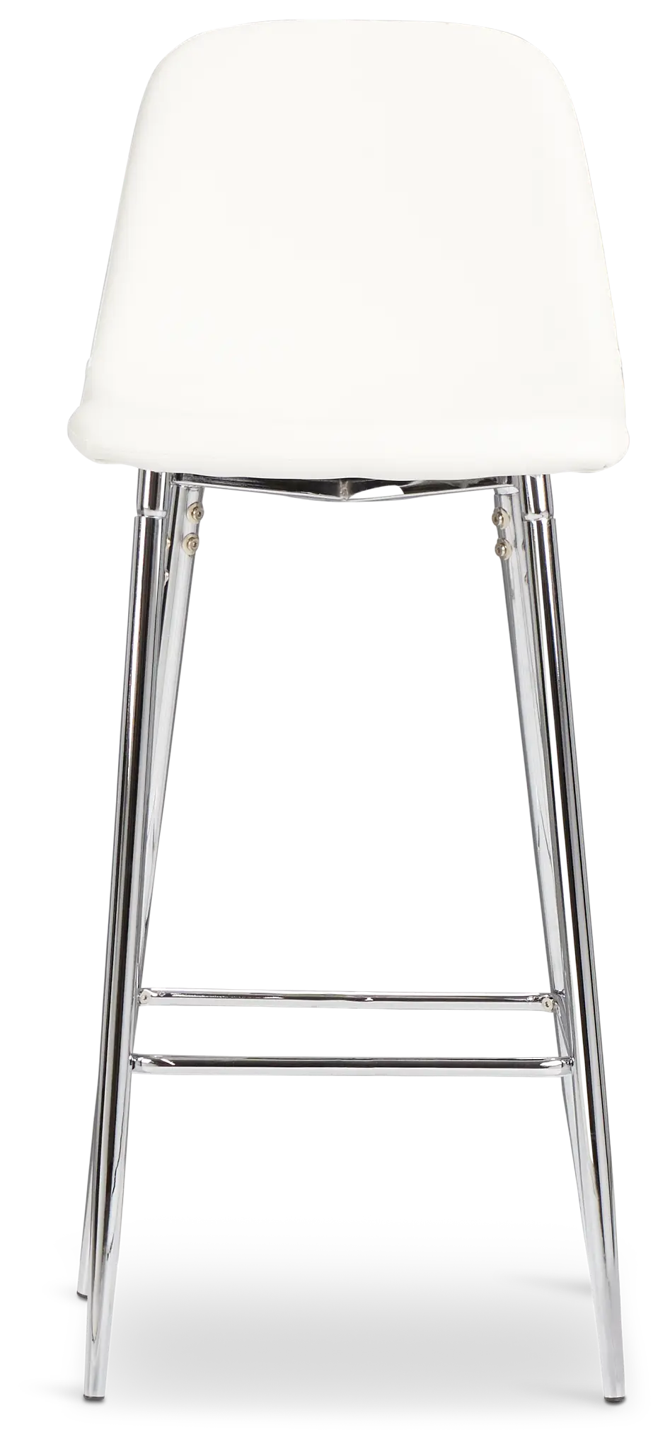 Havana Whitemicro Upholstered 30" Barstool W/ Chrome Legs Havana Whitemicro Upholstered 30" Barstool W/ Chrome Legs