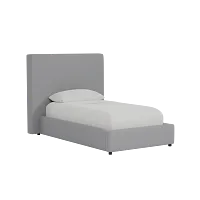 Grayton Delray Light Gray 54" Upholstered Platform Bed
