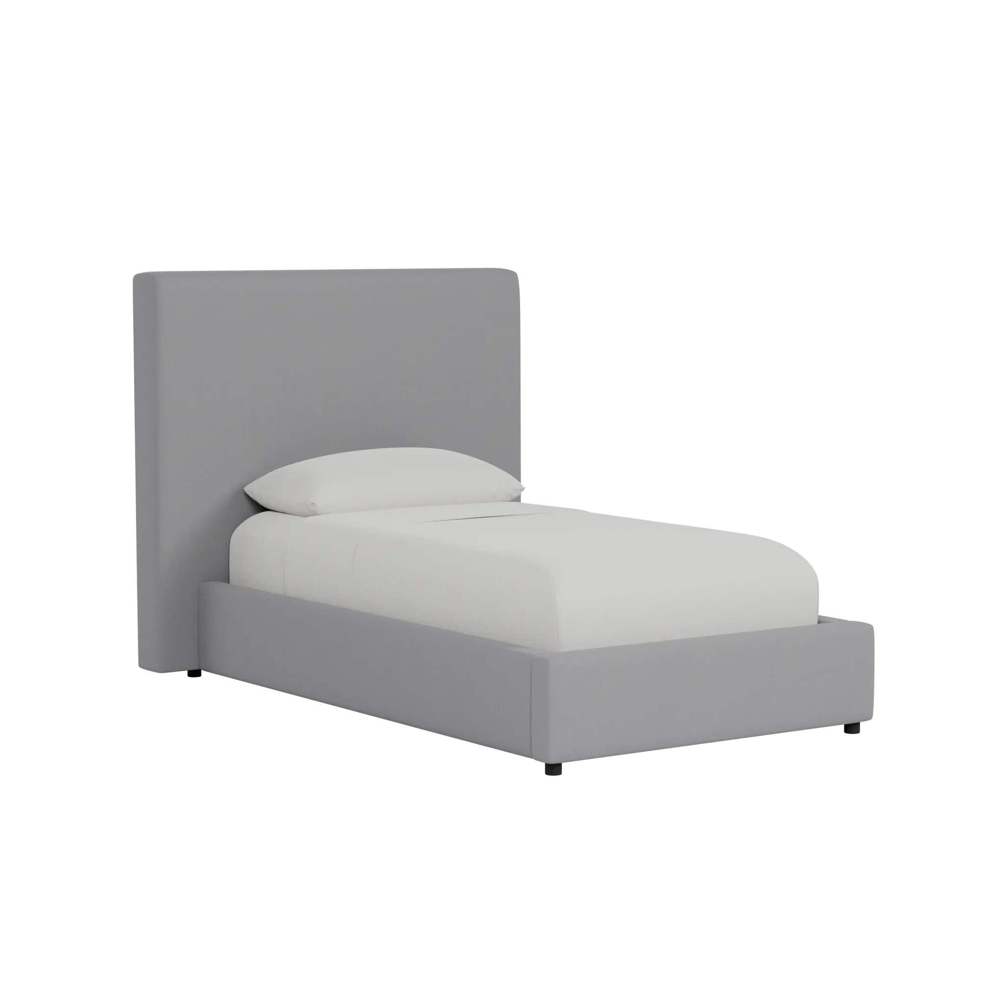 Grayton Delray Light Gray 54" Upholstered Platform Bed