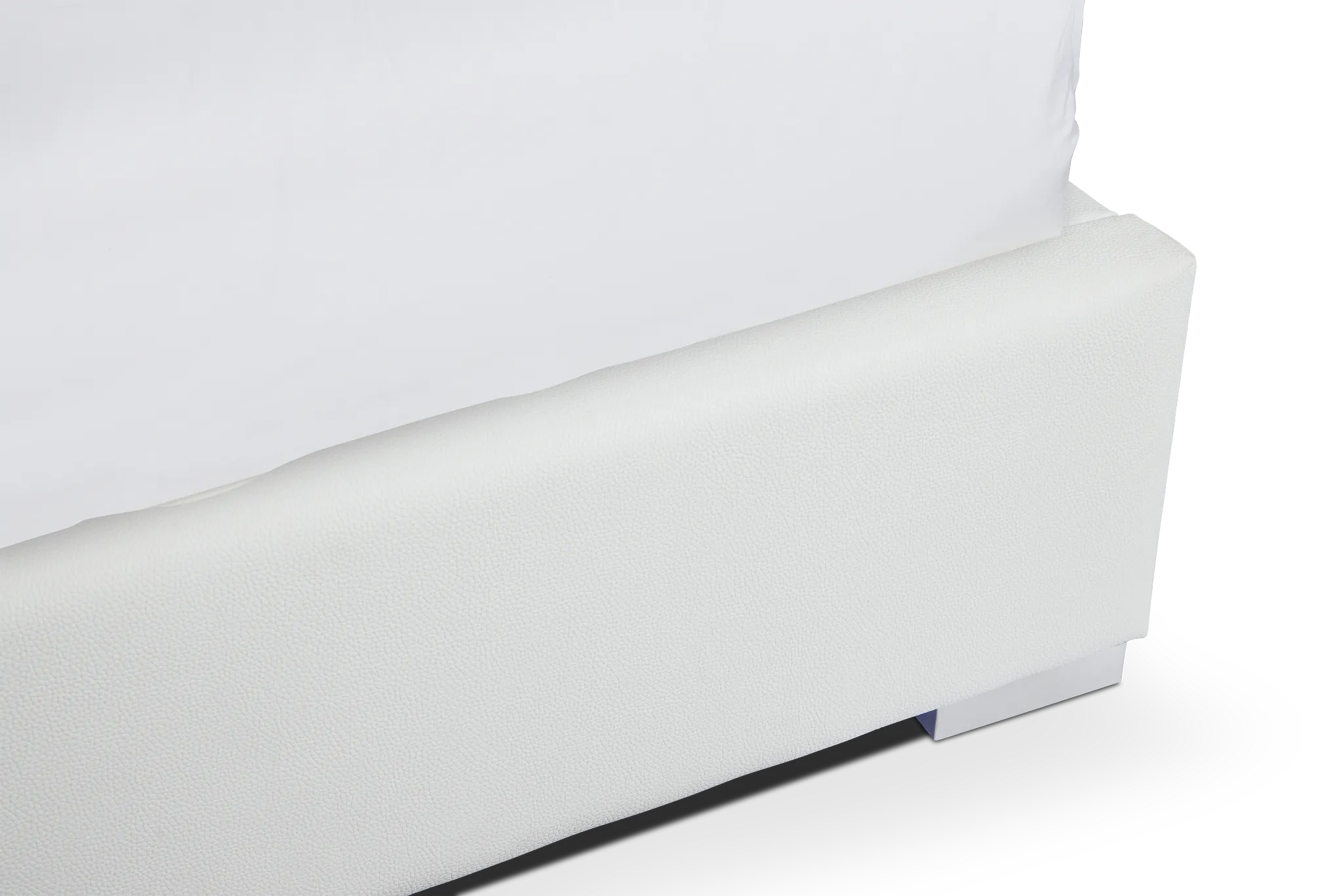Miami White Uph Platform Bed