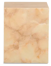 Haven White Stone Square End Table