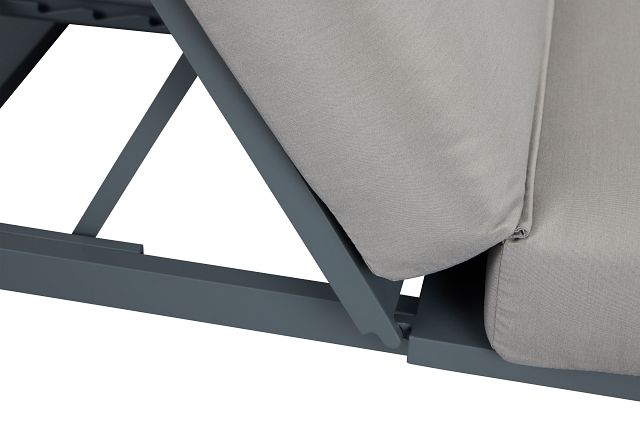 Exuma Gray Double Cushioned Chaise