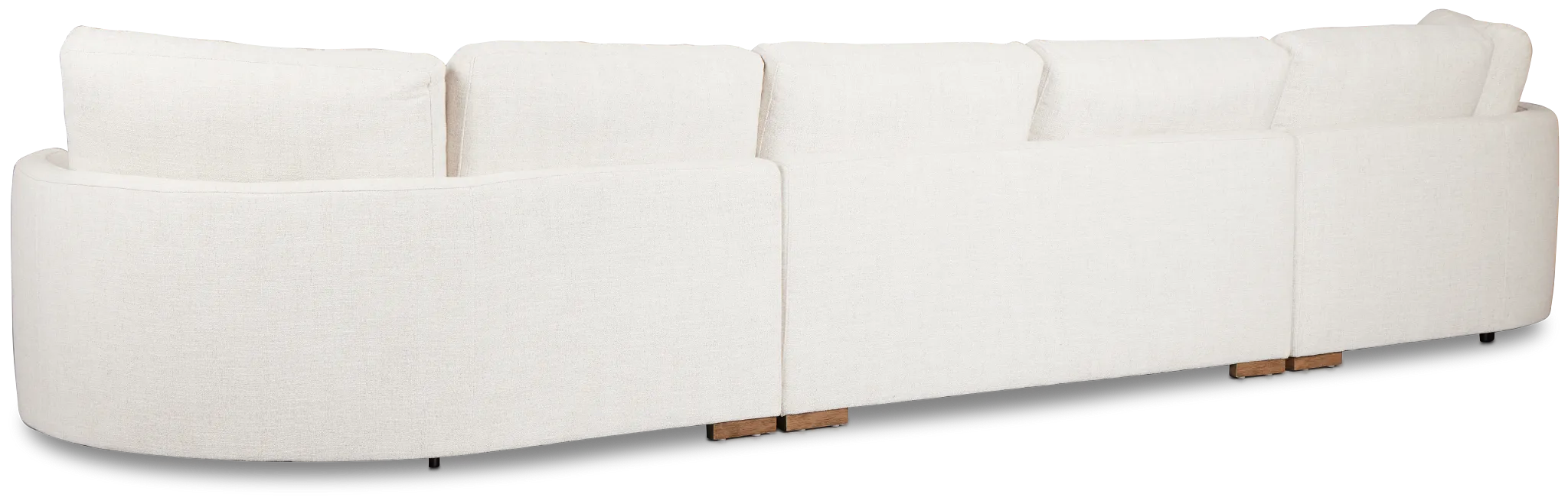 Maeve Light Beige Fabric Dual Cuddler Sectional