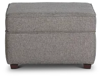 Asheville Brown Fabric Ottoman