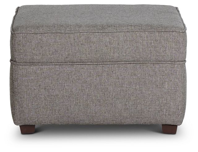 Asheville Brown Fabric Ottoman