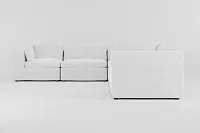 Destin Revenue White Fabric 6-piece Modular Sectional