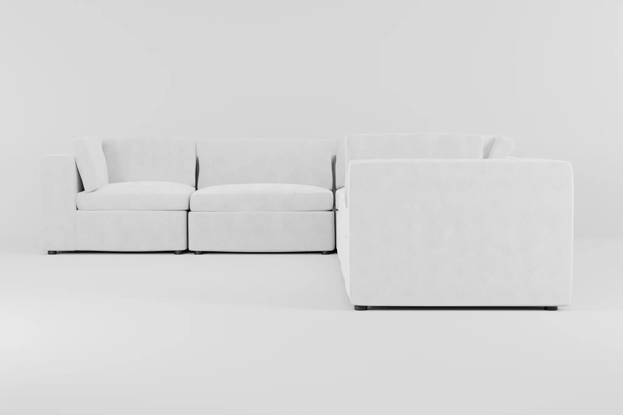 Destin Revenue White Fabric 6-piece Modular Sectional Destin Revenue White Fabric 6-piece Modular Sectional
