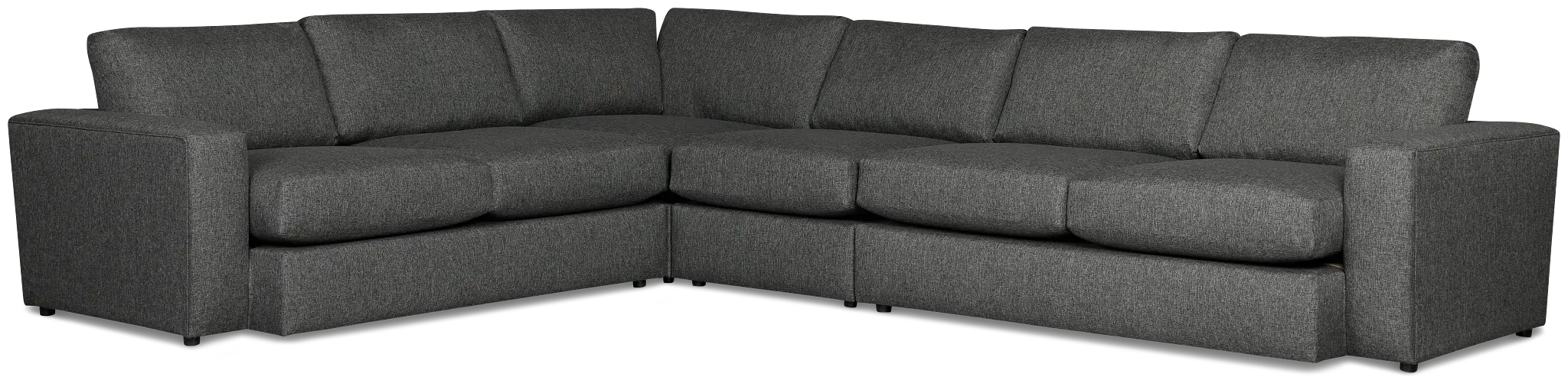Brantley Dark Gray Fabric Medium Two-arm Sectional Brantley Dark Gray Fabric Medium Two-arm Sectional