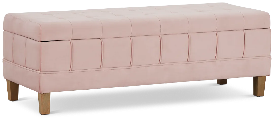 Crosby Pink Storage Bench