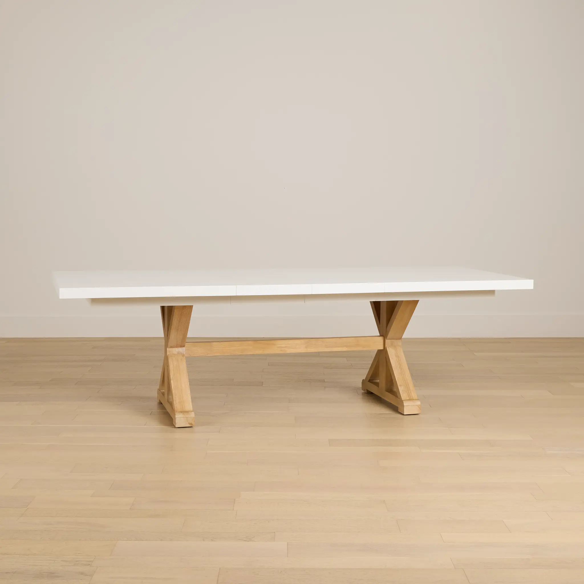 Nantucket Two-tone White Trestle Table Nantucket Two-tone White Trestle Table