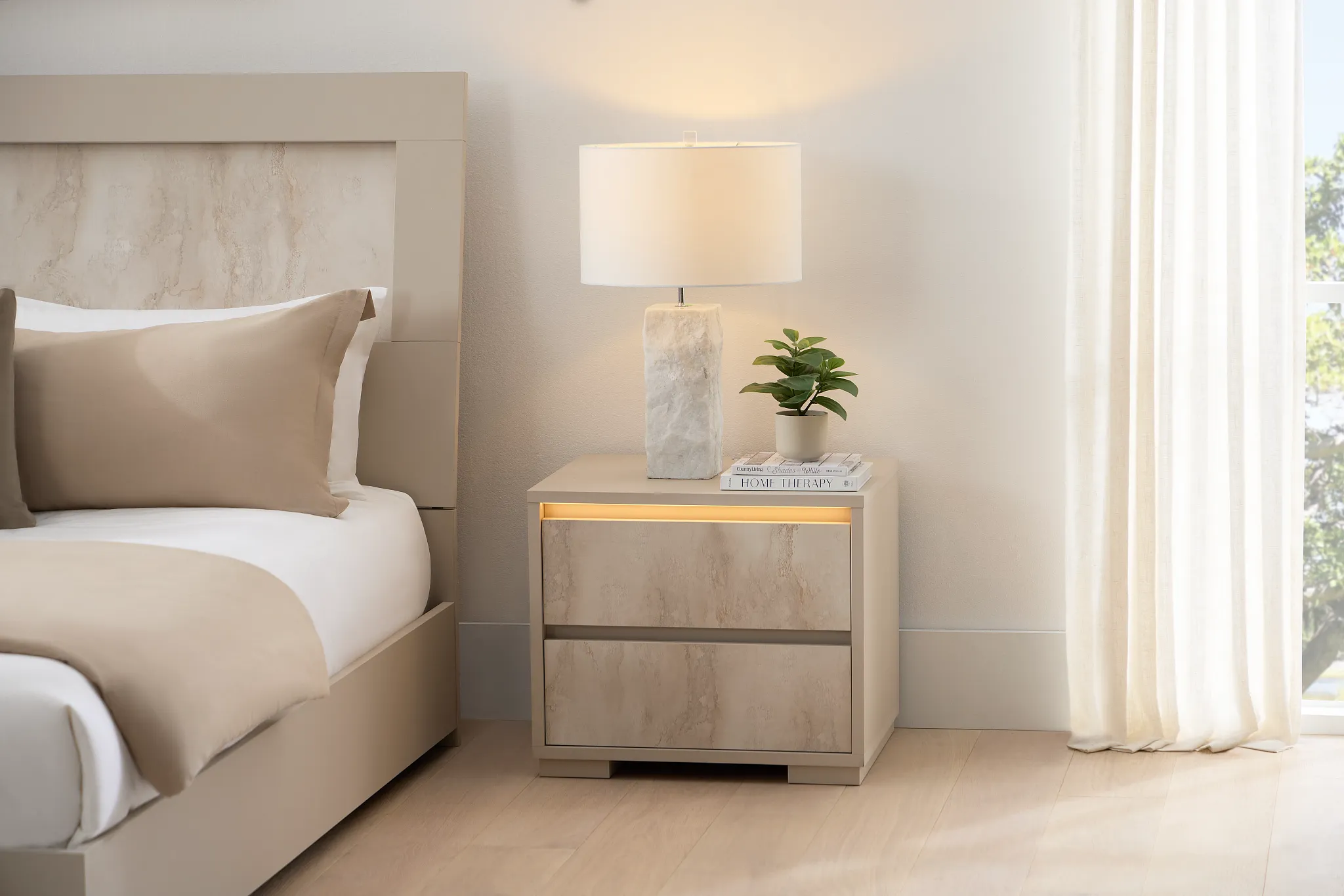 Valencia Light Tone Nightstand