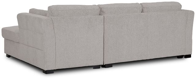 Amber Light Gray Fabric Small Right Chaise Storage Sleeper Sectional