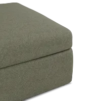 Destin Sutton Green Fabric Cocktail Ottoman