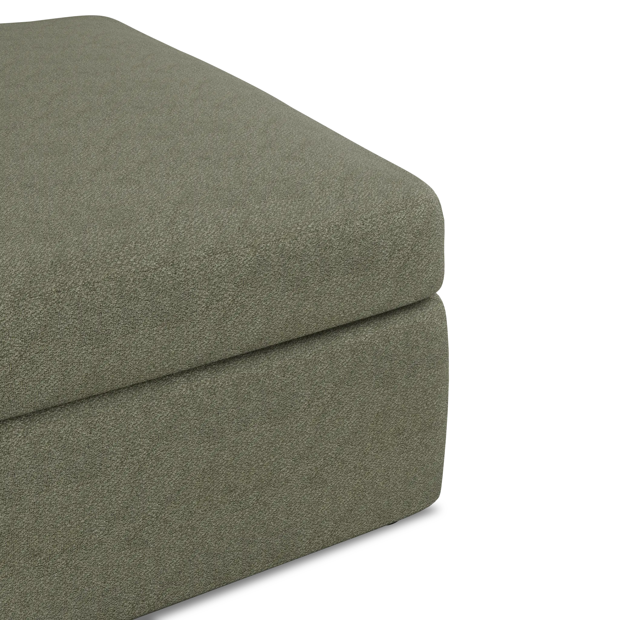 Destin Sutton Green Fabric Cocktail Ottoman Destin Sutton Green Fabric Cocktail Ottoman