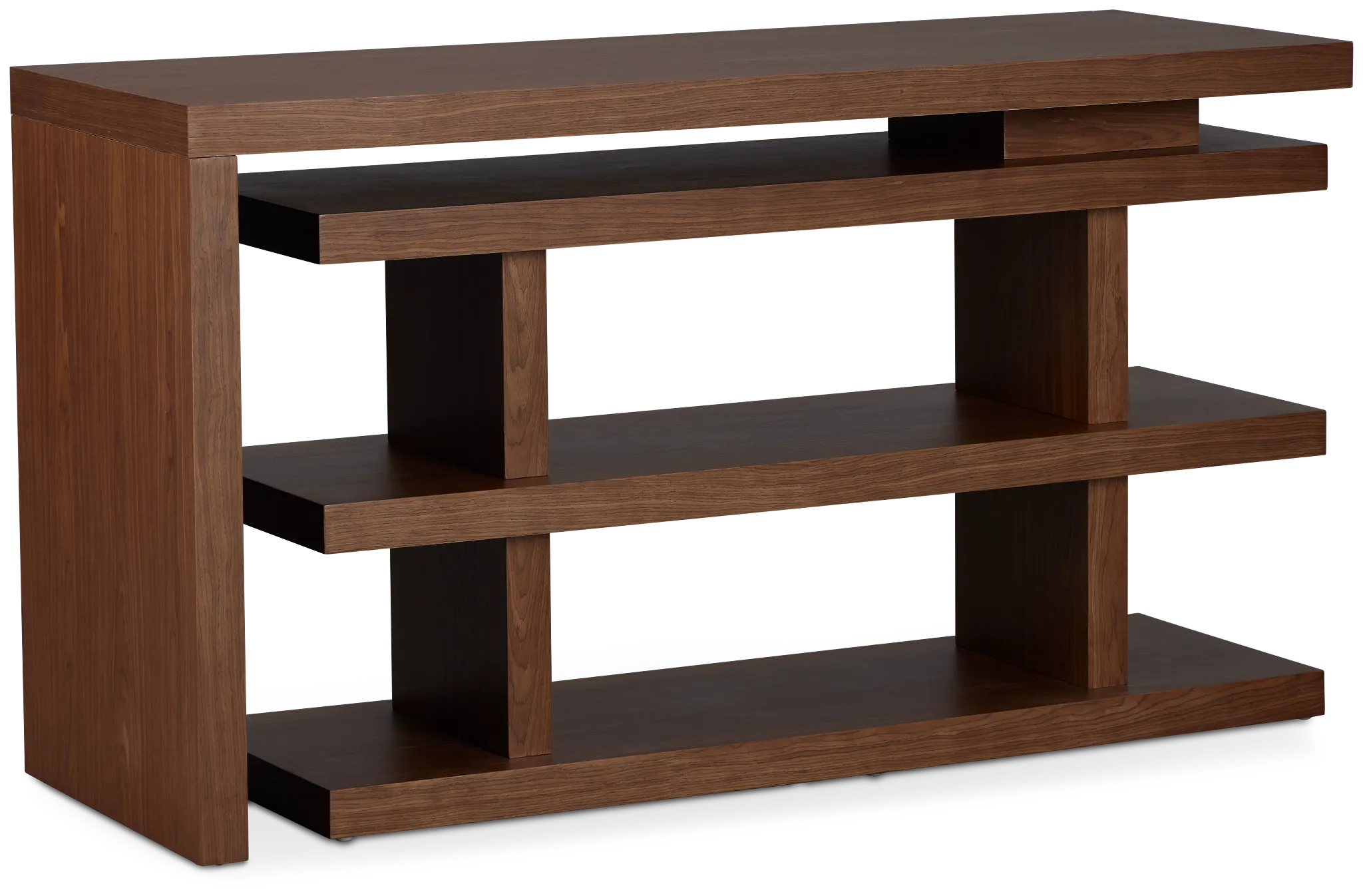 Olympia Mid Tone Wood L Desk