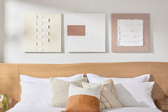 Haven Light Tone Spread Bed W/ Two Nightstands