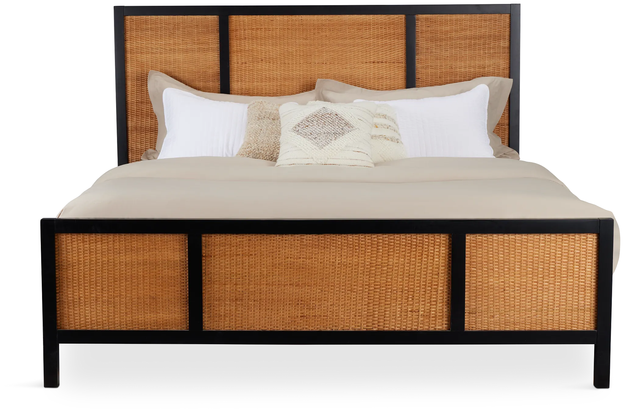 Venice Black Woven Panel Bed