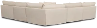Marren Beige Fabric Large Two-arm Sectional