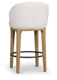 Libby Whitefabric 24" Upholstered Barstool