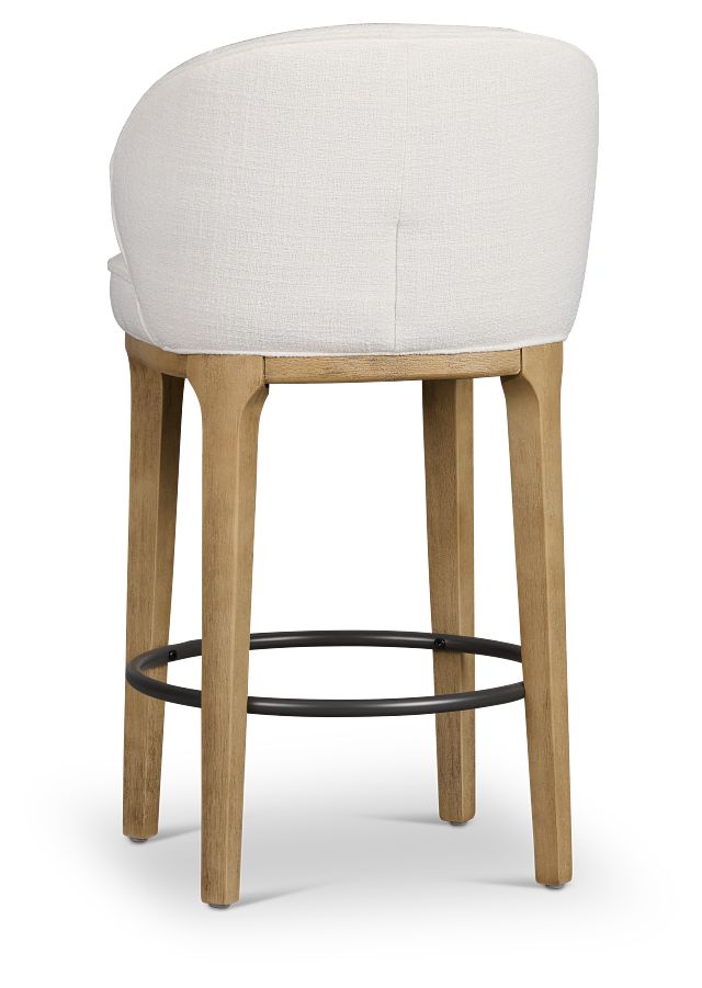 Libby Whitefabric 24" Upholstered Barstool