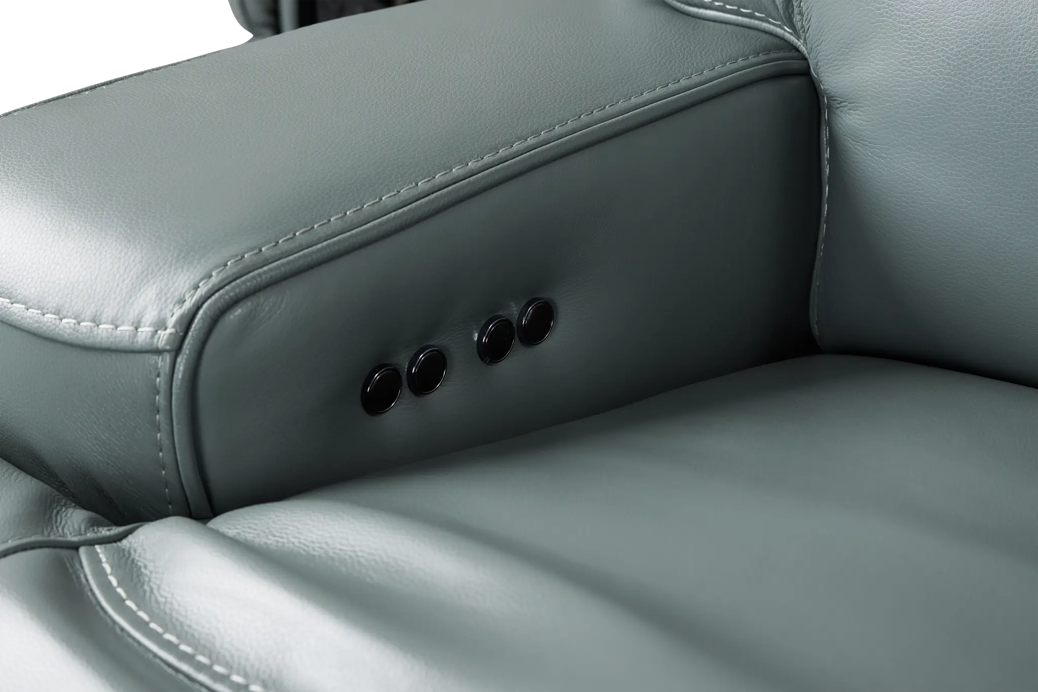 Reign Green Lthr/vinyl Large Dual Power Reclining Two-arm Sectional Reign Green Lthr/vinyl Large Dual Power Reclining Two-arm Sectional