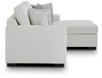 Blakely White Fabric Small Right Chaise Storage Sleeper Sectional