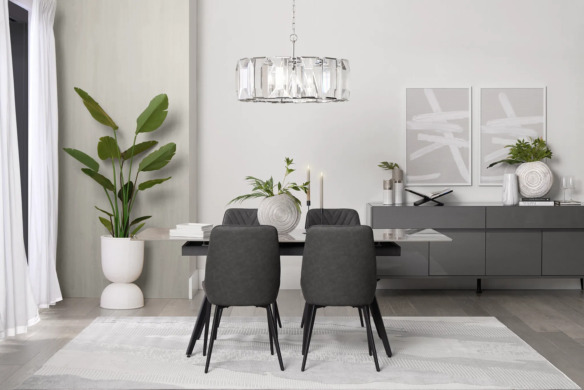 Maricopa Gray Extension Rectangular Table