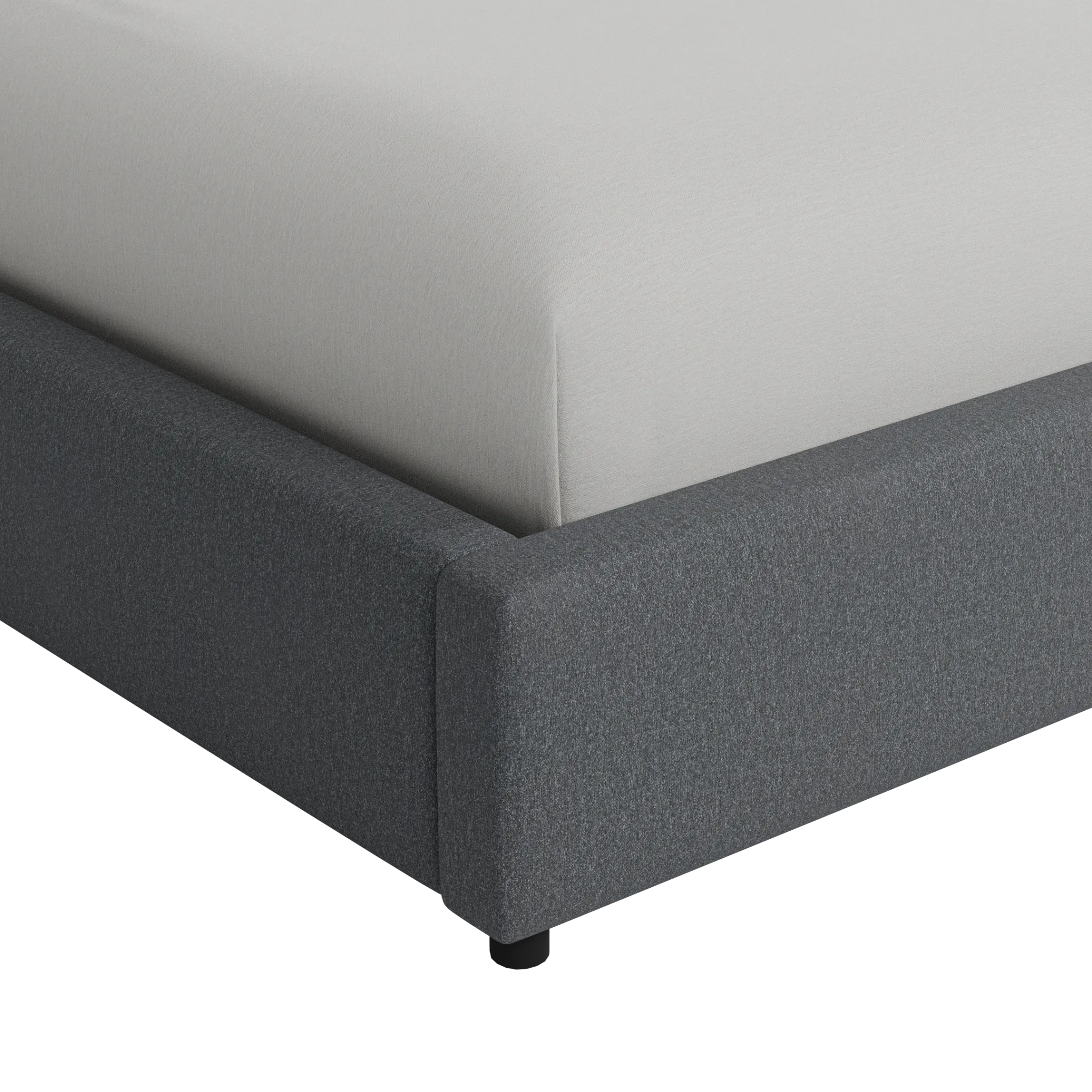 Grayton Delray Dark Gray 44" Upholstered Platform Bed