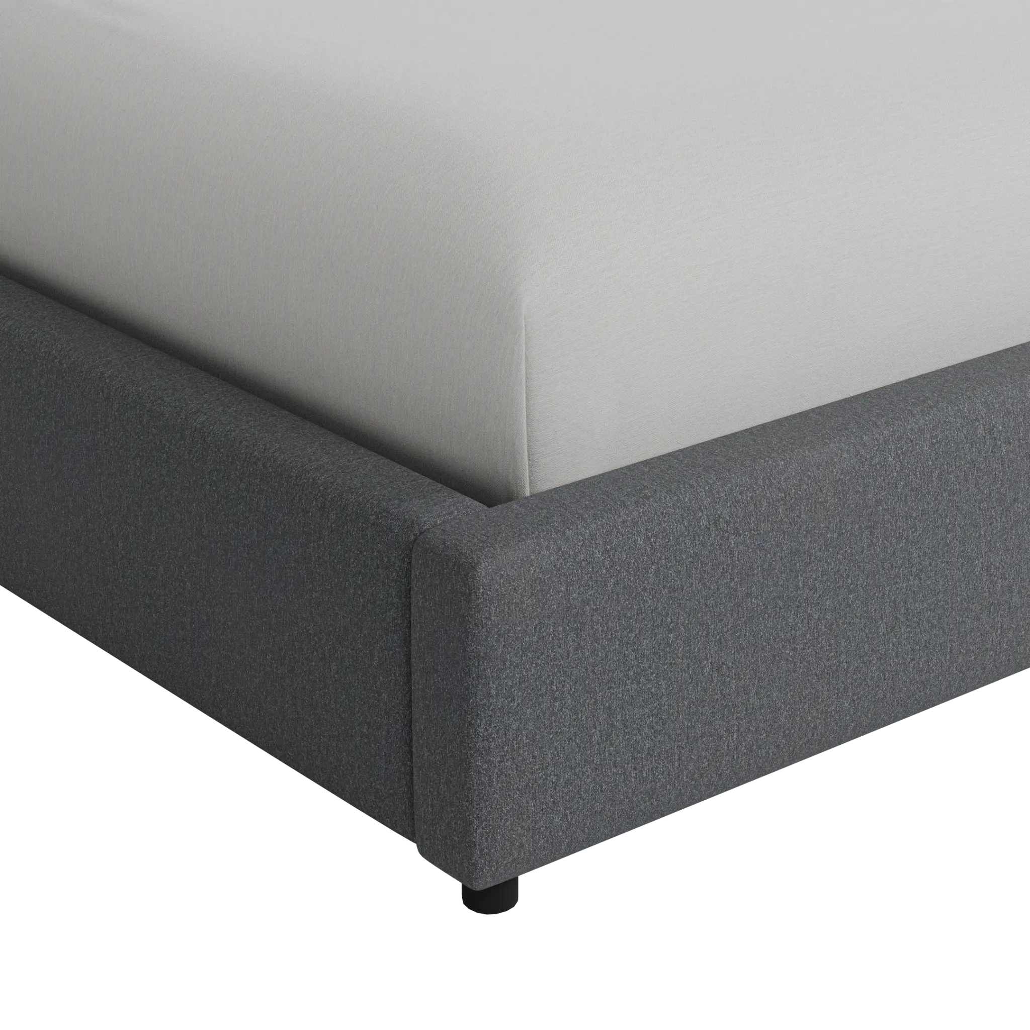 Grayton Delray Dark Gray 44" Upholstered Platform Bed Grayton Delray Dark Gray 44" Upholstered Platform Bed