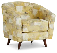 Antalya Yellow Fabric Accent Chair
