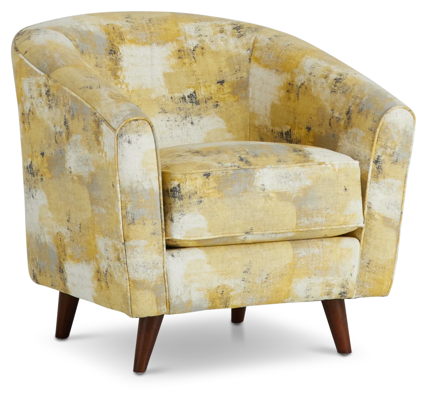 Antalya Yellow Fabric Accent Chair
