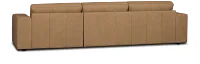 Kellan Light Brown Leather Right Chaise Sectional