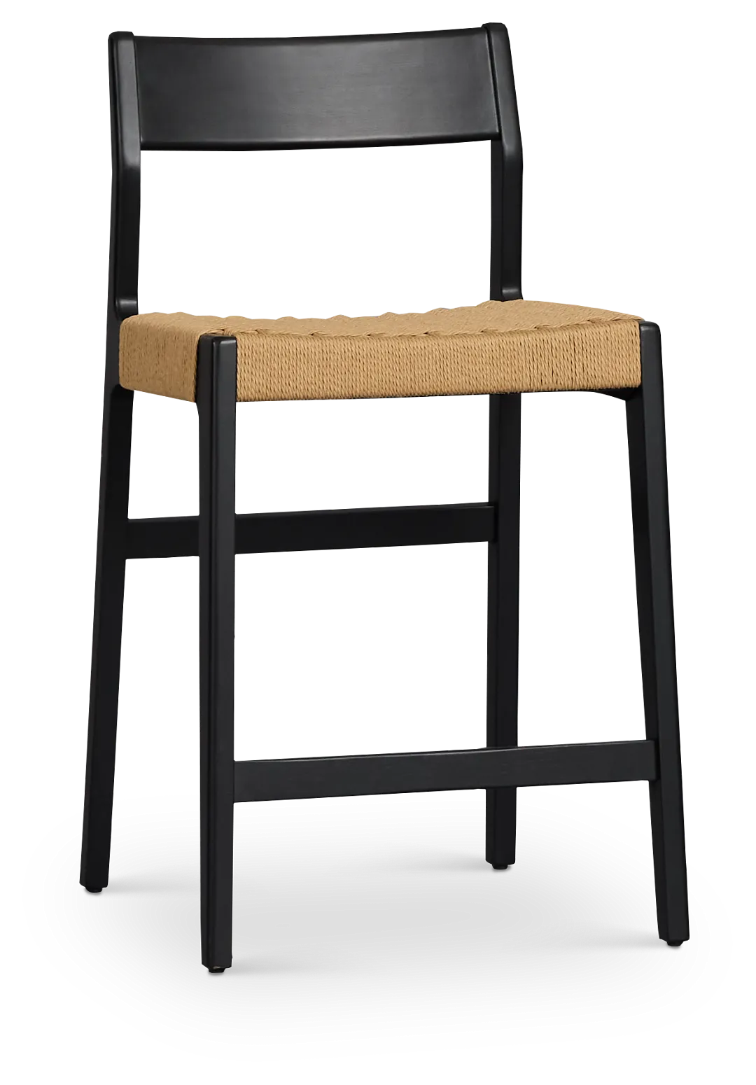 Santorini Black 24" Woven Barstool