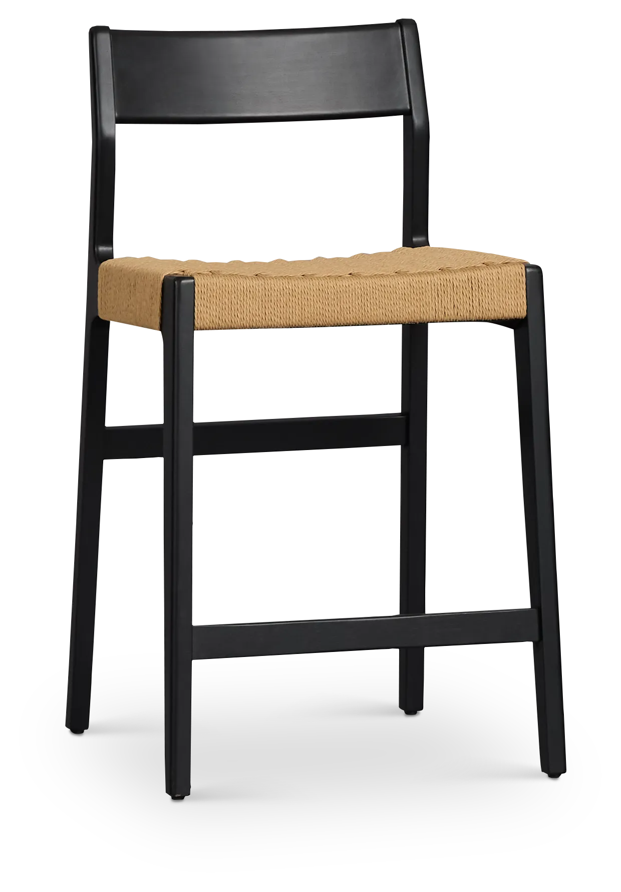 Santorini Black 24" Woven Barstool