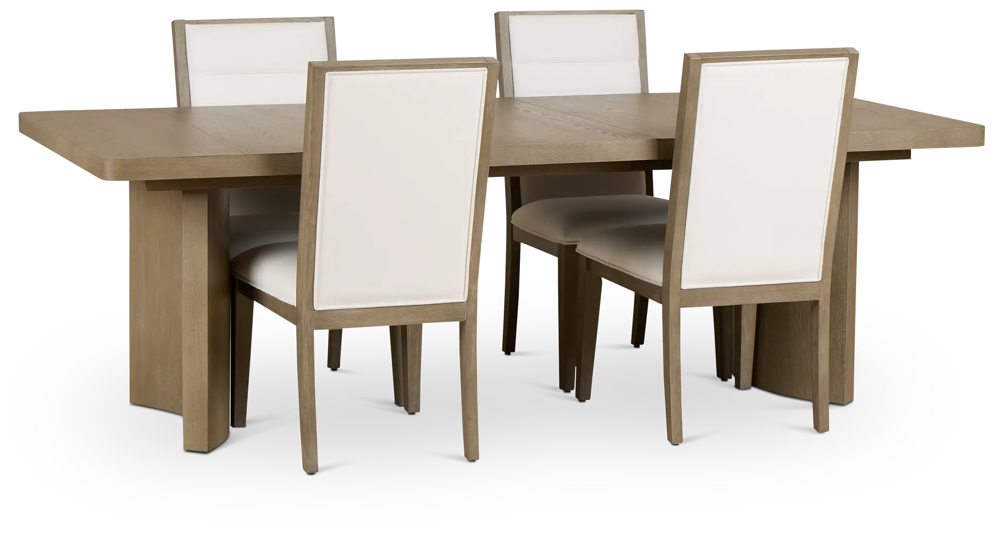 Soho Light Tone Rectangular Table & 4 Upholstered Chairs Soho Light Tone Rectangular Table & 4 Upholstered Chairs