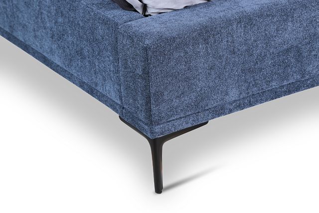 Emit Dark Blue Uph Panel Bed