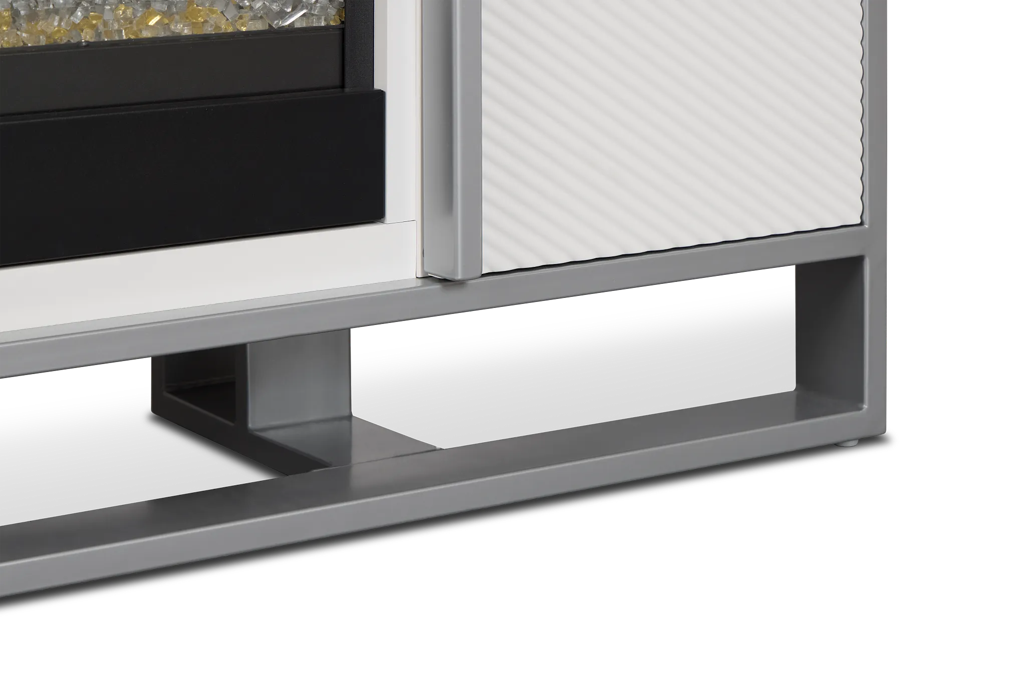 Stanley White 72" Tv Stand With Fireplace Insert