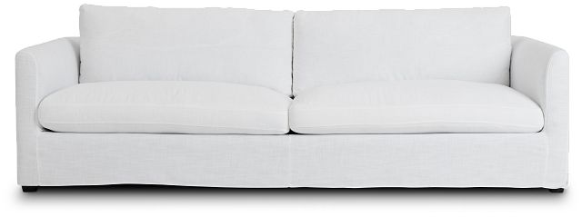 Willow 102" White Fabric Sofa