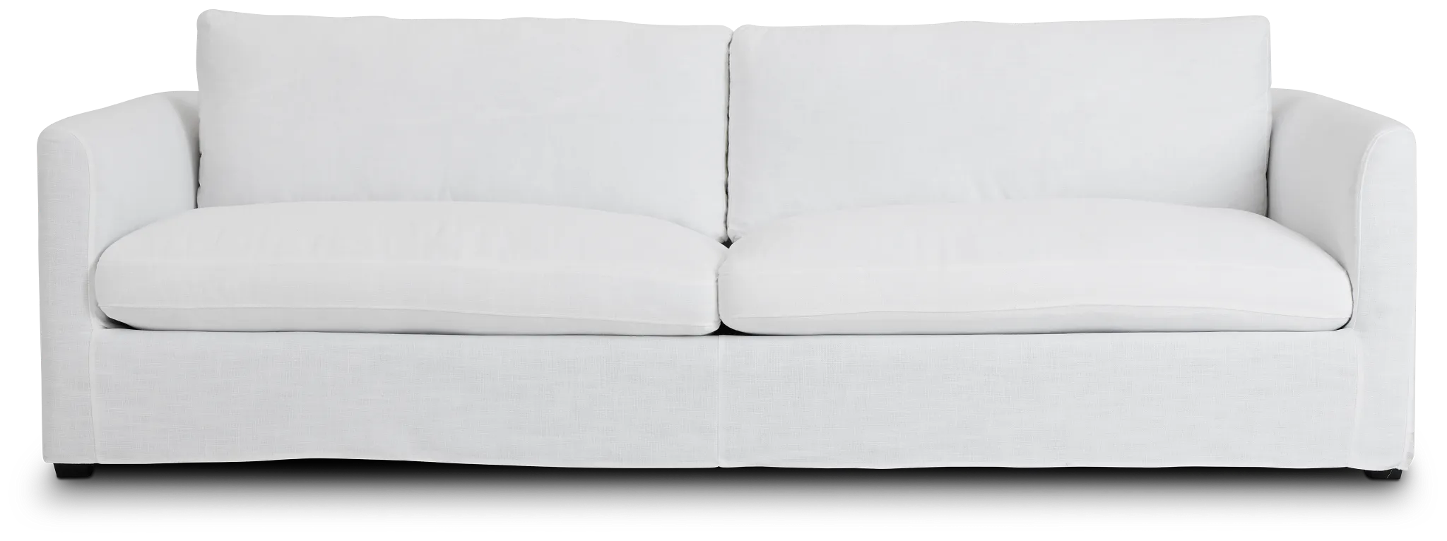 Willow 102" White Fabric Sofa