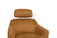 Aria Medium Brown Micro Power Swivel Recliner