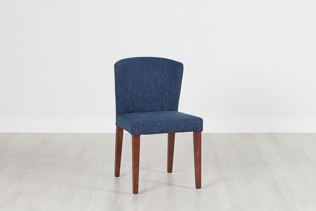 Bentley Dark Blue Upholstered Side Chair